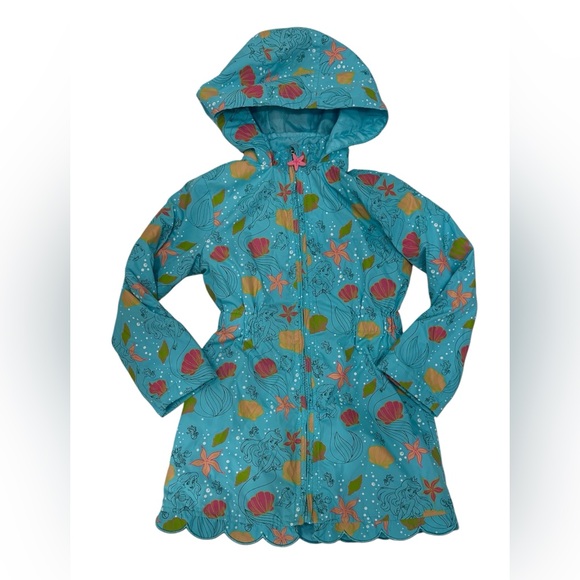 Disney Store Girl Mermaid Jacket With Hood‎ Light Size 4 - Picture 1 of 6